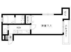 【神戸市灘区篠原北町のマンションの間取り】