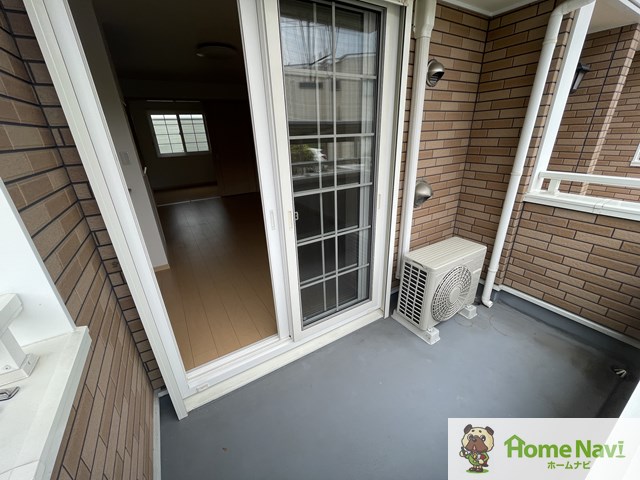 バルコニー　東向きです。