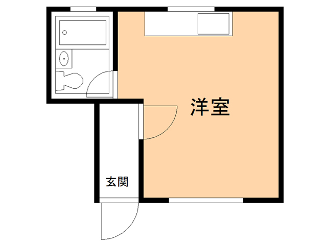 函館市深堀町のアパートの間取り