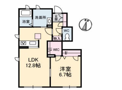 シャーメゾン橘Ａ棟の間取り