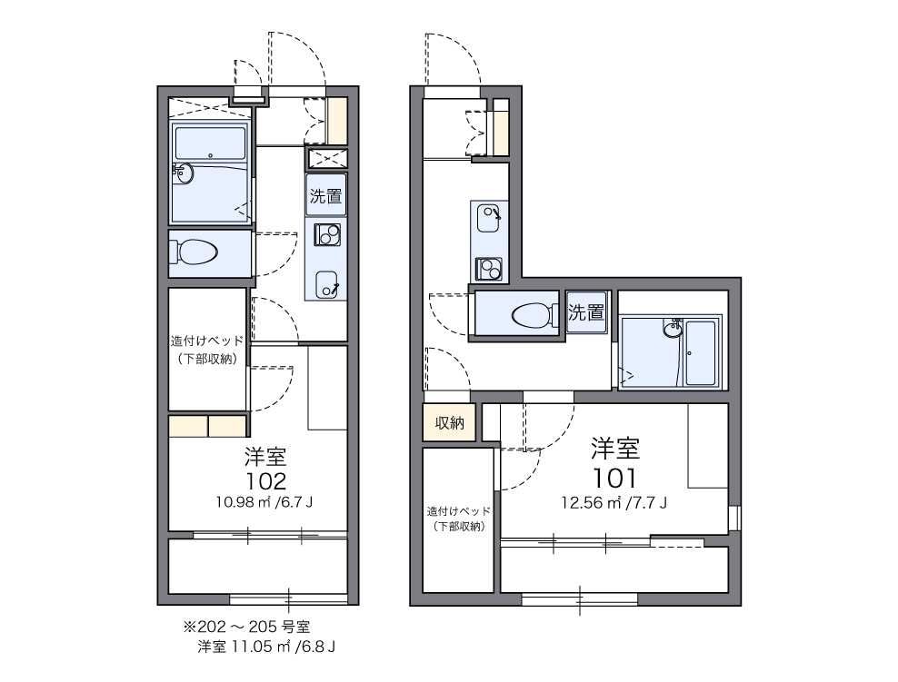 レオパレスエスペランサ横須賀の間取り