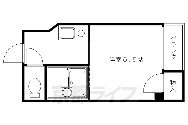 【京都市東山区古西町のマンションの間取り】