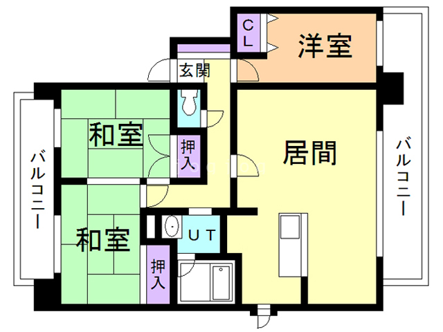 エメラルドグリーンVの間取り