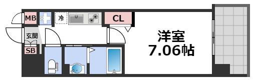 Luxe大阪城南の間取り