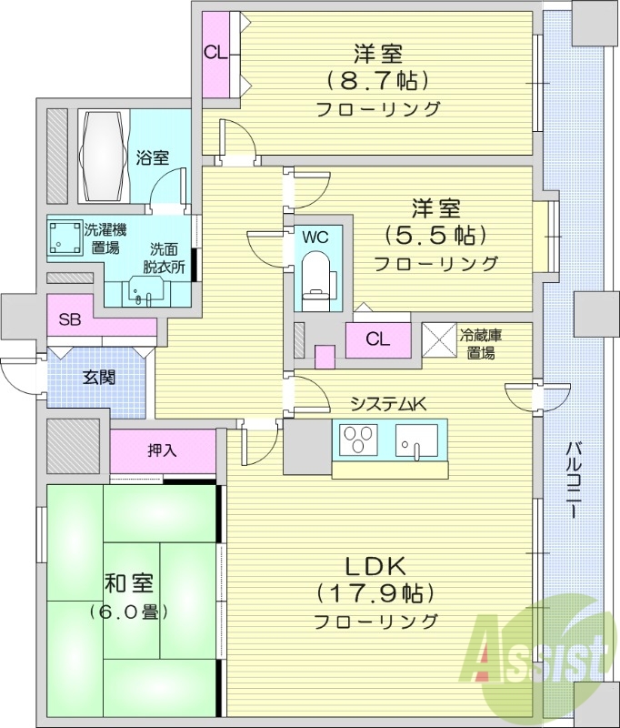 PRIME URBAN円山北四条の間取り