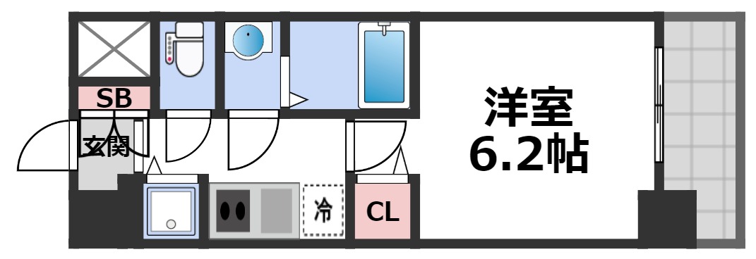 プレサンス玉造駅前ルージュの間取り