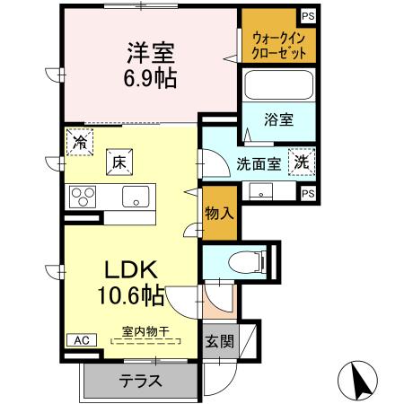 東村山市久米川町のアパートの間取り