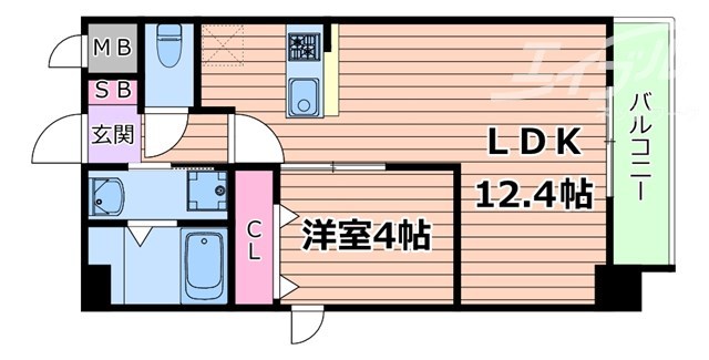 Alivis北梅田の間取り