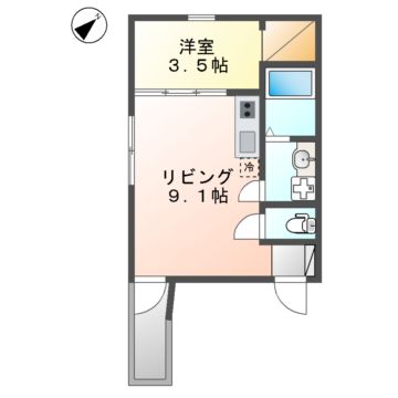 名古屋市港区港陽のアパートの間取り