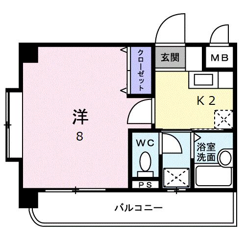 リーブラ都府楼弐番館の間取り