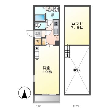 名古屋市南区三吉町のアパートの間取り