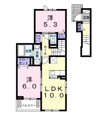 フェリア垣内の間取り