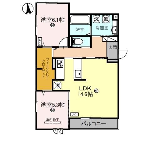 D-ROOM和歌山四番丁の間取り