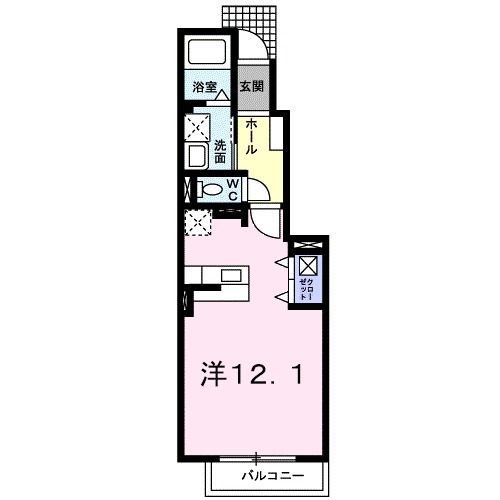 岩沼市相の原のアパートの間取り