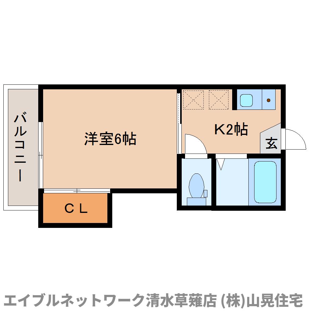 静岡市葵区瀬名のマンションの間取り