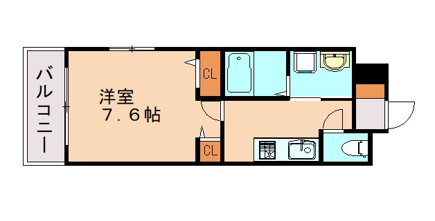 福岡市博多区那珂のアパートの間取り