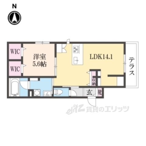 【京都市右京区西京極殿田町のマンションの間取り】