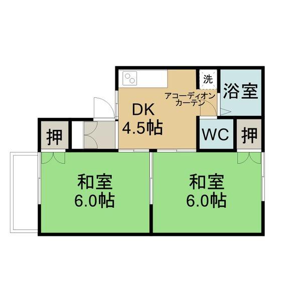 瀬戸市中水野町のアパートの間取り