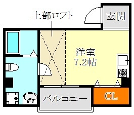 神戸市長田区本庄町のマンションの間取り