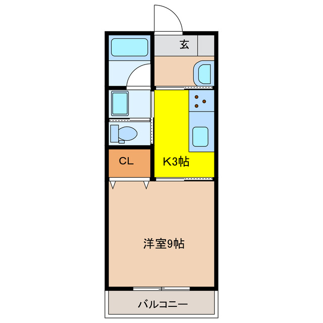 リバーサイド大和Aの間取り