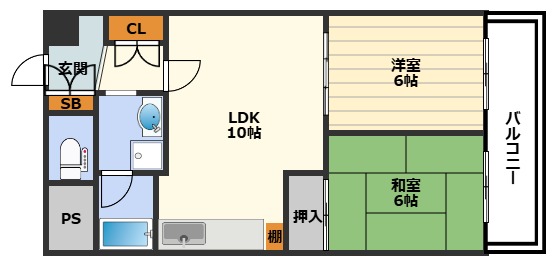 おおきに大阪天満サニーアパートメントの間取り