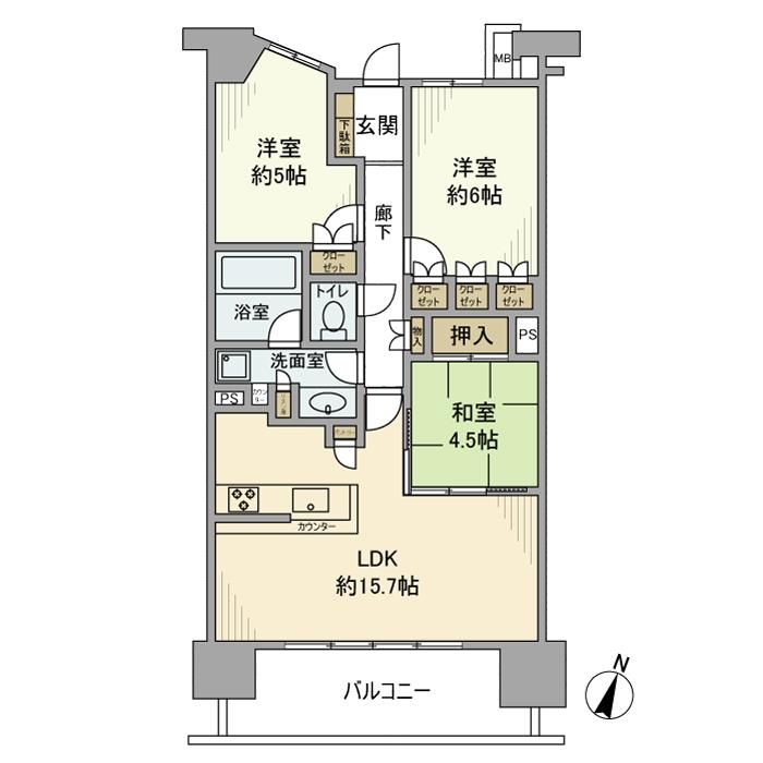 パークホームズ浦和仲町の間取り