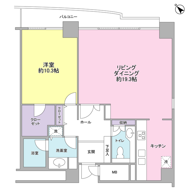 千代田区四番町のマンションの間取り