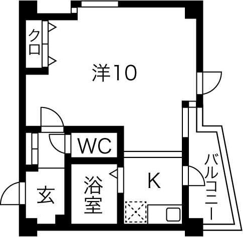 豊中市寺内のマンションの間取り