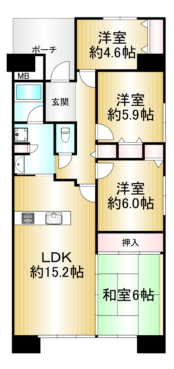 酉島リバーサイドヒルなぎさ街の間取り