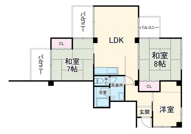 八事ハイツの間取り