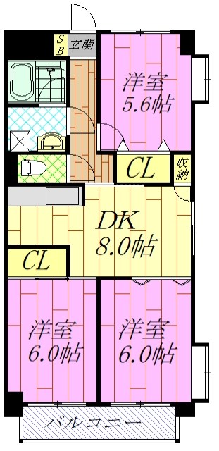 プレステージ南葛西の間取り