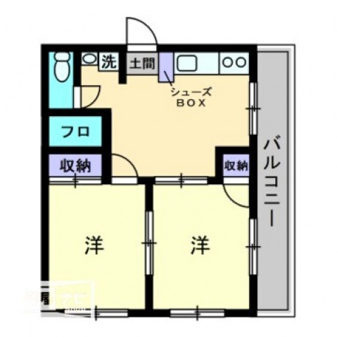 フラヌール桑原の間取り