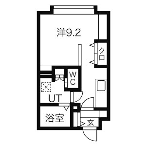 札幌市中央区南五条西のマンションの間取り