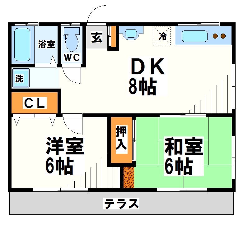 調布市下石原のアパートの間取り