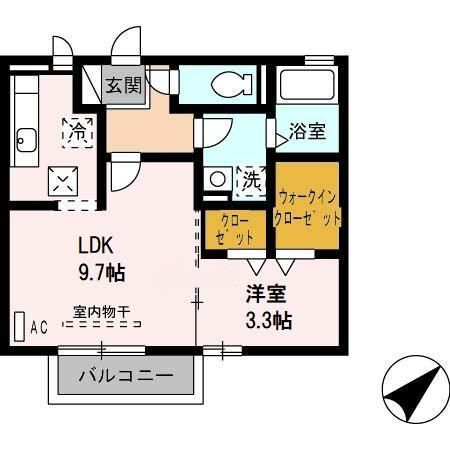 三島市徳倉のアパートの間取り