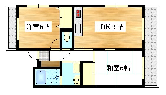 広島市中区宝町のマンションの間取り