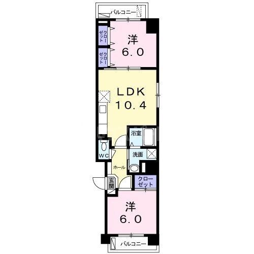 【江東区東砂のマンションの間取り】