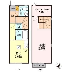 ふじみ野市うれし野のアパートの間取り