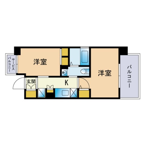 エステムプラザ福岡県庁前ネオシスの間取り