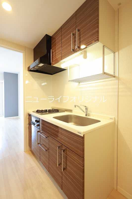 キッチン　グリル付き2口コンロのシステムキッチン！