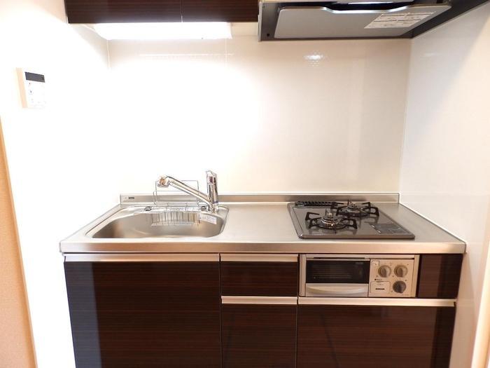 キッチン　2口ガスコンロ付きシステムキッチン