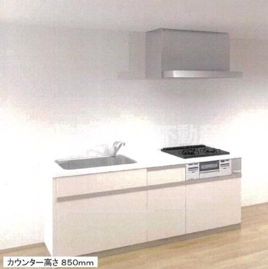 キッチン　コンパクトなキッチンで掃除もラクラク