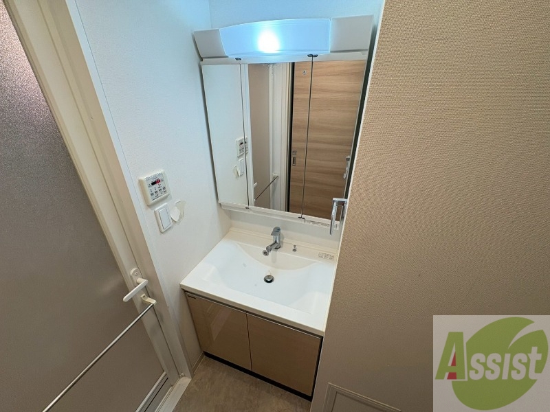 洗面設備　シャンプードレッサー。身支度はここでばっちりですね。