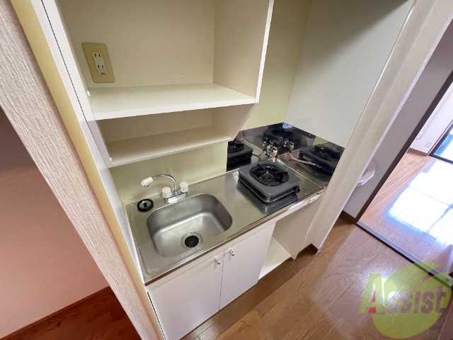 キッチン　ガスコンロ付きキッチン！