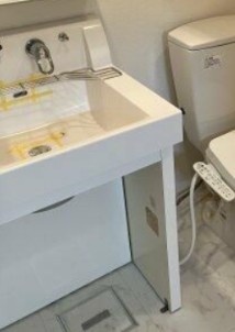 洗面設備　広い洗面スペース