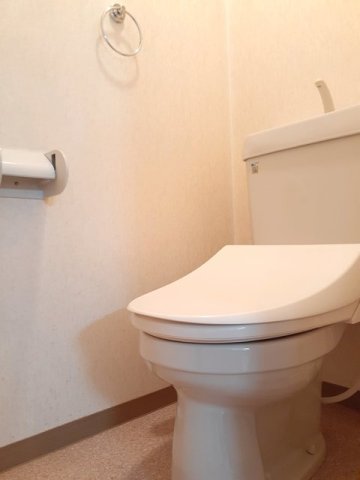 トイレ　落ち着いた色調のトイレです