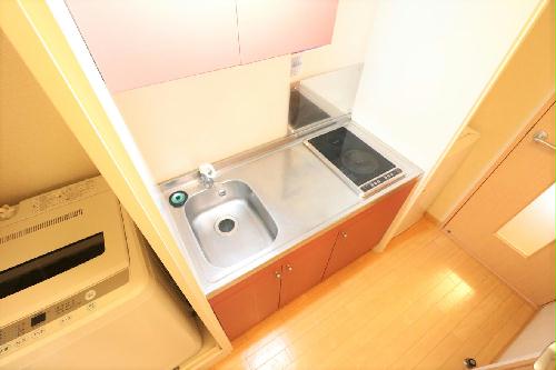 キッチン　ワイドキッチン2口コンロでお掃除が楽チン