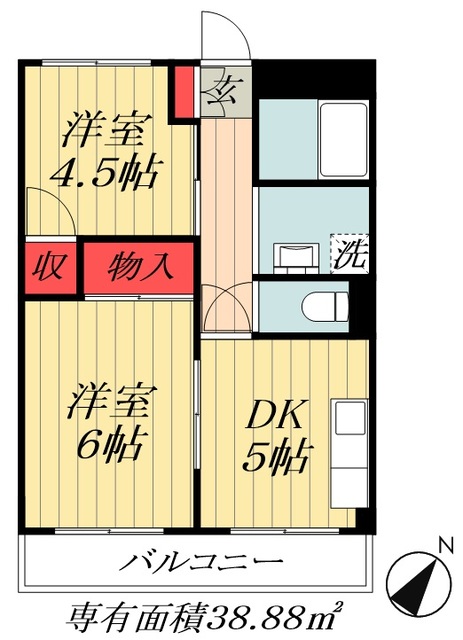 東京メトロ東西線 行徳駅 徒歩7分 4階建 築46年の間取り写真