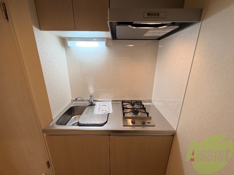 キッチン　キッチンはガスコンロが２口備え付けになっています。
