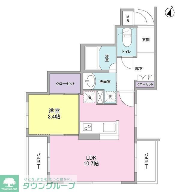 コンフォリア麻布台の間取り写真